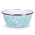 thumbnail image 2 of Sea Glass Pattern - Set of 4 - 24 oz Salad Bowls - Golden Rabbit Enamelware, 2 of 4
