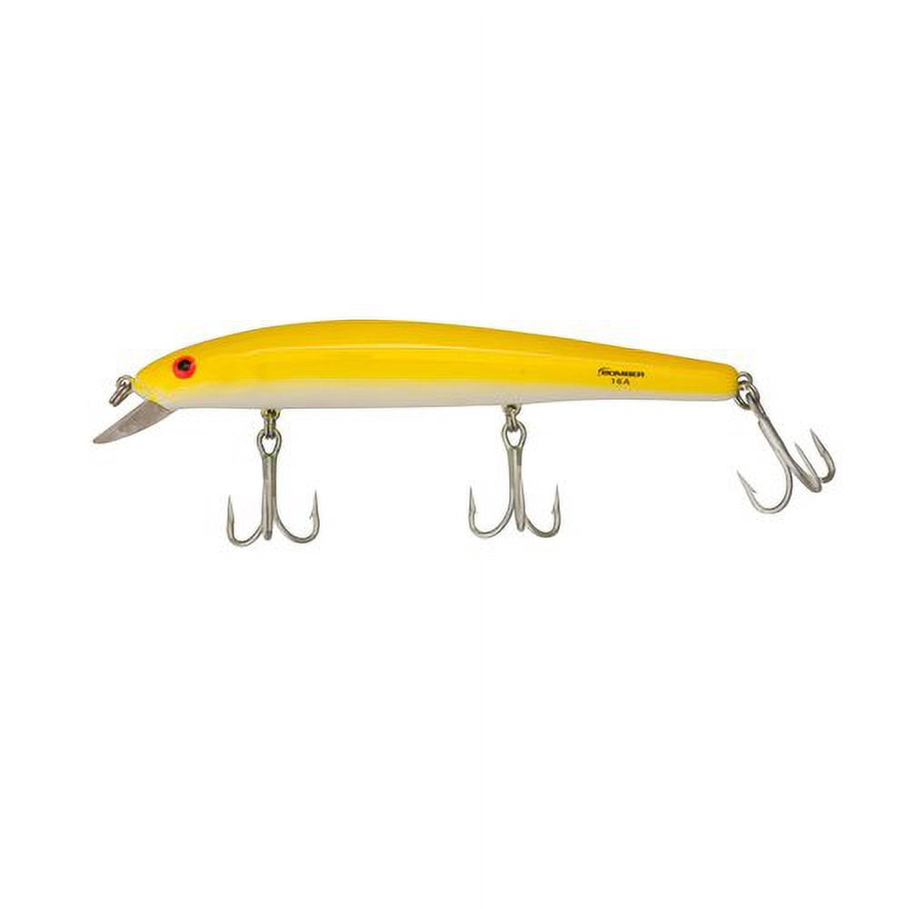 Bomber Heavy Duty Long A Crankbait 6" White Yellow 7/8 oz.