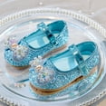 thumbnail image 2 of Ccpelsie Flower Girl Shoes Dress Shoes Toddler Girls Flats Princess Wedding Shoes for Little Big Kids(Sky Blue,13.5), 2 of 9