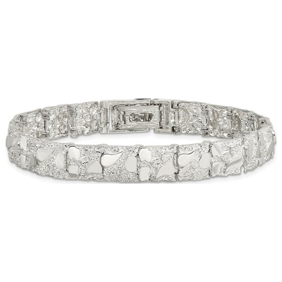 FJC Finejewelers 925 Sterling Silver Nugget Bracelet 8 Inches x 9 mm