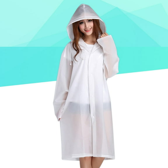 Raindrops 1Pack Waterproof Tear Resistant EVA Hooded Ponchos for Adults Rainwear M to XL Size 120 x 125 in