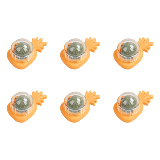 Bolas para Lamer Con Hierba Gatera Piña Golosinas Saludables Suministros () Naranja