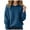 Navy, variant on Women's Sweater Hoodie 2026 Fall Winter Casual Knit Solid Color Hooded Sweatshirt Pullover Top