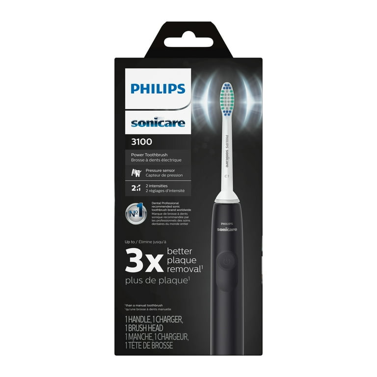 Philips Sonicare 3100 Power Toothbrush, Rechargeable Electric Toothbrush with Pressure Sensor, Black HX3681/04 Philips Sonicare 3100 Power Toothbrush, Rechargeable Electric Toothbrush with Pressure Sensor, Black HX3681/04