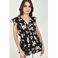 thumbnail image 5 of Blusa con lazo en los hombros Roman Fashion /Juvenil 6829 (Negro Flor) negro G, 5 of 5