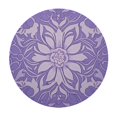thumbnail image 2 of Ulloord  Violet Floral Purple, Elastic Fitted Edged Round Tablecloth Fade Resistant Anti-Shrink Table Cloth Washable Table Cover for Indoor or Outdoor and Anywhere You Wanna use it, 2 of 7