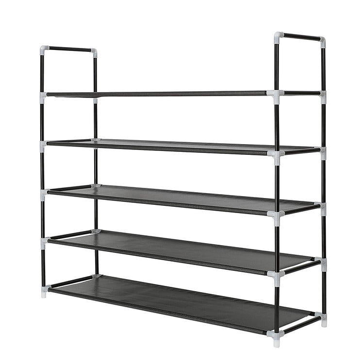 Ekisemio 5-Tier Shoe Rack Organizer, Stackable & Adjustable Shoe Shelf  Storage, Heavy Duty Metal Wire, Black