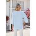 thumbnail image 4 of Anbech Women's 3/4 Sleeve Chiffon Blouse Shirt 2024 Trendy V-Neck Flowy Elegant Business Casual Tshirt, 4 of 8