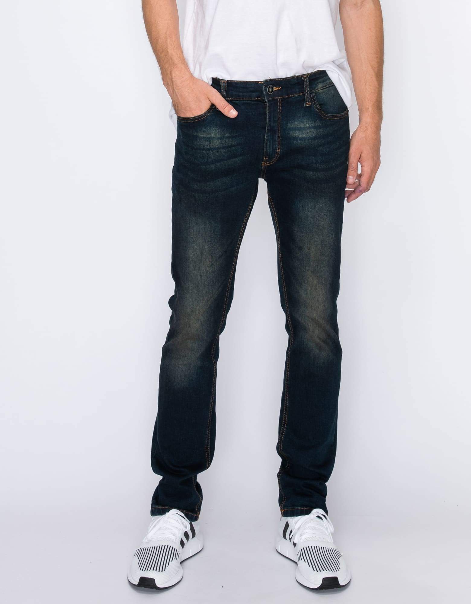 RING OF FIRE Men's 5 Pockets Slim Denim Stretch Jeans - image 2 of 6