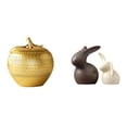 thumbnail image 1 of Escultura de fruta, resina, decoración, estatua, cerámica, , conejo, juego de decoración, material adecuado para sala de estar, dormitorio, o, 1 of 8