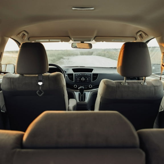 OULII 2Pcs Black Car Headrest Hooks Universal Fit Easy Installation Car Hangers