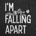 thumbnail image 2 of Womens I'm Falling Apart T Shirt Funny Halloween Skeleton Sarcastic Tee Womens Graphic Tees, 2 of 7