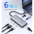 thumbnail image 4 of UtechSmart USB C Hub, USB C Ethernet Multiport Adapter, 6 In 1 USB C to  Dock Compatible for  Pro/Air, Chromebook, 4 of 10