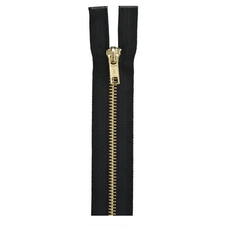 Coats & Clark 22" Heavy Weight Metal Separating Zipper, Black