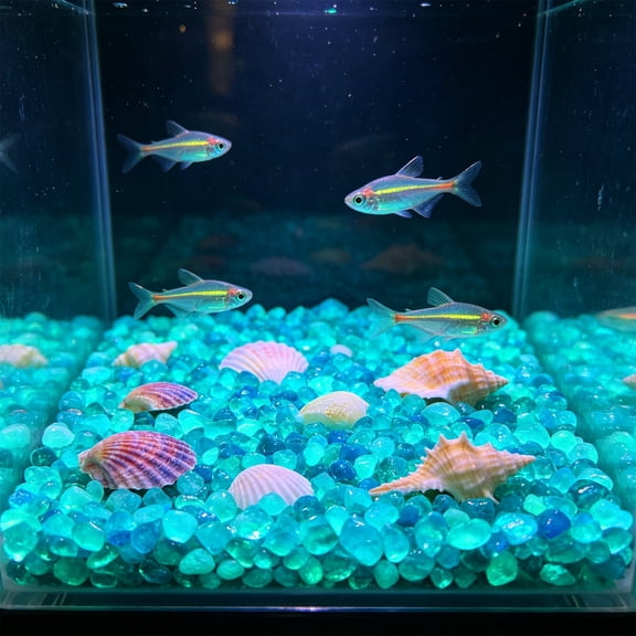 ZhangC Colorful Glow-in-the-Dark Garden Stones, 100 Pcs Garden Pebbles, Small Luminous Pebbles Aquariums Rocks Landscaping for Fish Tank Lawn Yard Garden Walkway Plant Pots