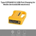 thumbnail image 2 of USB Charger Adapter for Dewalt 18V 20V Li-ion Battery, 2 of 5