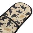 thumbnail image 2 of Dailycode Double Sided Oven Mitt with Loop Heat Resistant Kitchen Long Potholders 7" x 35" Cats Silhouette and Paw, 2 of 6