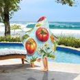 thumbnail image 3 of Yayeee Kids Hooded Towels Toddler Soft Absorbent Beach Bathing Wrap 50" x 23.5", Green Tomatoes, 3 of 5