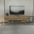 thumbnail image 2 of Tera 63'' Modern Desing TV Stand Console Table for up to 72 inch Flat or Curved Televisions Natural Oud Finish, 2 of 7