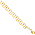 thumbnail image 5 of 14K Solid Yellow Gold Anklet Summer Beach Foot Ankle Bracelet, 5 of 6