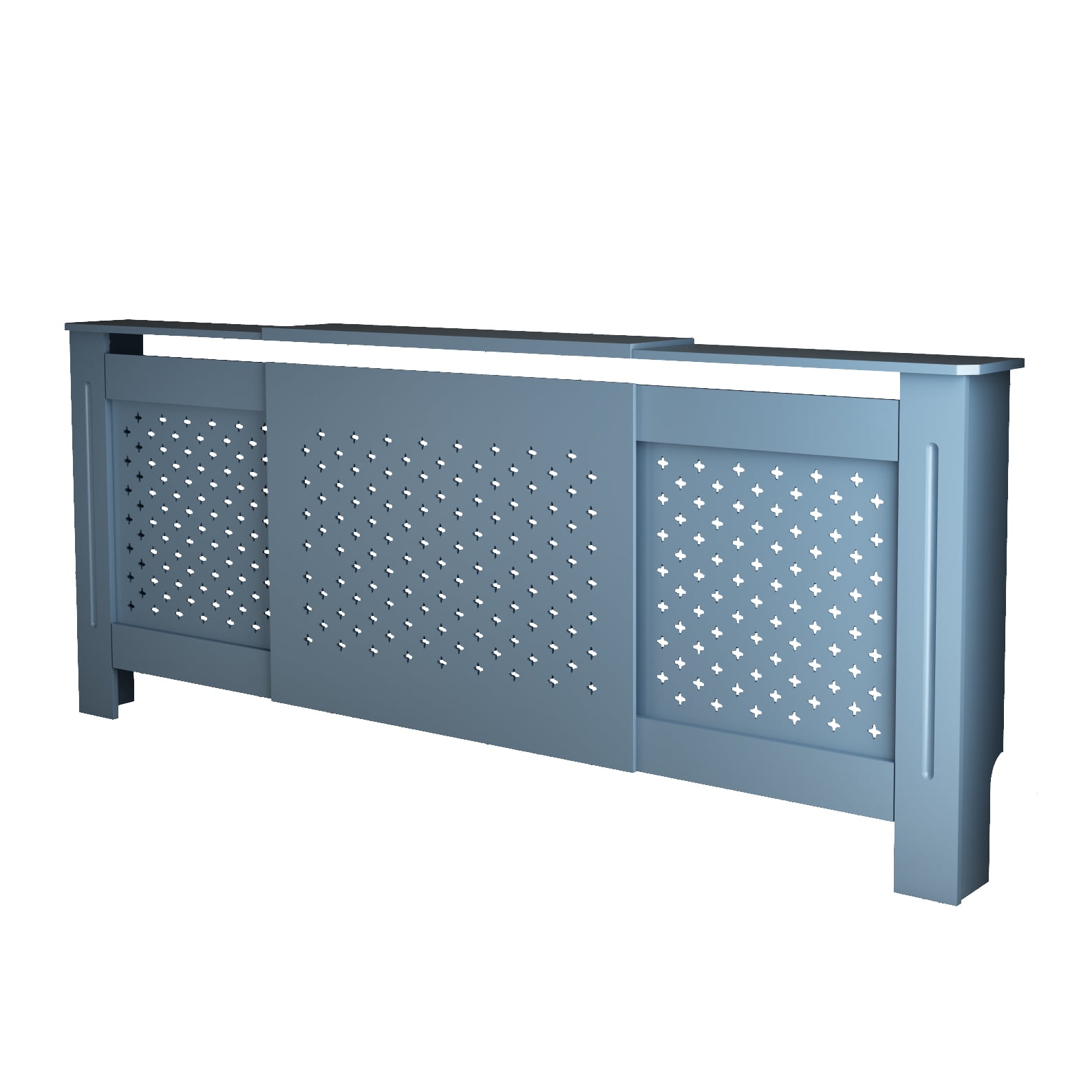 MDF Radiator Cover, Adjustable Width 54.75-80 in, Light Gray, 32.8 in High