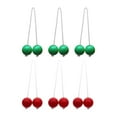 thumbnail image 1 of S SERENABLE 6 Pcs Balles Échelle Jeu de Cour Arrière Jeu Extérieur Pelouse Cour Jeu Golf Balle à Lancer Rouge et Vert, 1 of 9