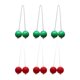 thumbnail image 1 of 6 pelotas de golf de escalera para lanzar, ideales para niños, adultos y familias, para uso en interiores y exteriores. Rojo y verde, 1 of 8
