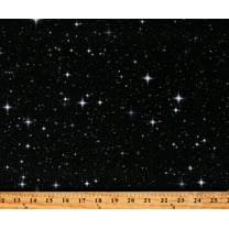Cotton Stars Night Sky Starry Sky Galaxy Outer Space Black Cotton Fabric Print by the Yard (4SCI-1)