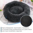 thumbnail image 4 of Cama para Perros, Cómoda Cama Redonda para Mascotas con Forma de Rosquilla para Perros y Gatos, Fondo Antideslizante, Lavable (Gris Oscuro, 70 x 70 cm), 4 of 7