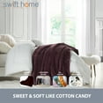 thumbnail image 2 of Swift Home Oversized 60" x 70" Extra-Fluffy High Pile Cotton Candy Soft Faux Fur Throw Blanket, 2 of 6