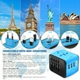 thumbnail image 3 of Travel Adapter,Universal Travel Adapter,All-in-one International USB Travel Adapter with High Speed 2.4A 4-Port USB Charger Worldwide AC Wall Outlet Plugs for for Business Travel of US,EU,UK,AU 200, 3 of 9