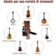 thumbnail image 4 of (1 unidad) soporte de pared para guitarra, gancho para guitarra con 5 púas, soporte de pared para ukelele, guitarra eléctrica, clásica, bajo, gancho, negro, 4 of 5