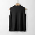 thumbnail image 4 of VNKIDY Women 's Knitted Sweater Vest Winter Warm Solid Color Relaxed Fit Cardigan Sleeveless Button Front Vest For Daily Wear Stylish Knitwear, 4 of 5