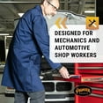 thumbnail image 2 of Pioneer Shop & Garage Work Coat - 4 Pockets - Action Back - Snap Double Placket Closure - for Mechanics - Navy, 2 of 8