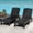 Black, variant on Uforic 2-Piece Outdoor Chaise Lounge Chairs, 5-Position Adjustable Backrest Waterproof Plastic Pool Loungers, Easy Assembly Patio Recliners for Backyard, Poolside and Garden, Dark Brown