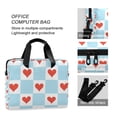 thumbnail image 4 of FORMRS 16" Laptop Sleeve Bag Carrying Case with Handle Travel Shoulder Briefcase, Light Blue Checkered Heart, 4 of 8