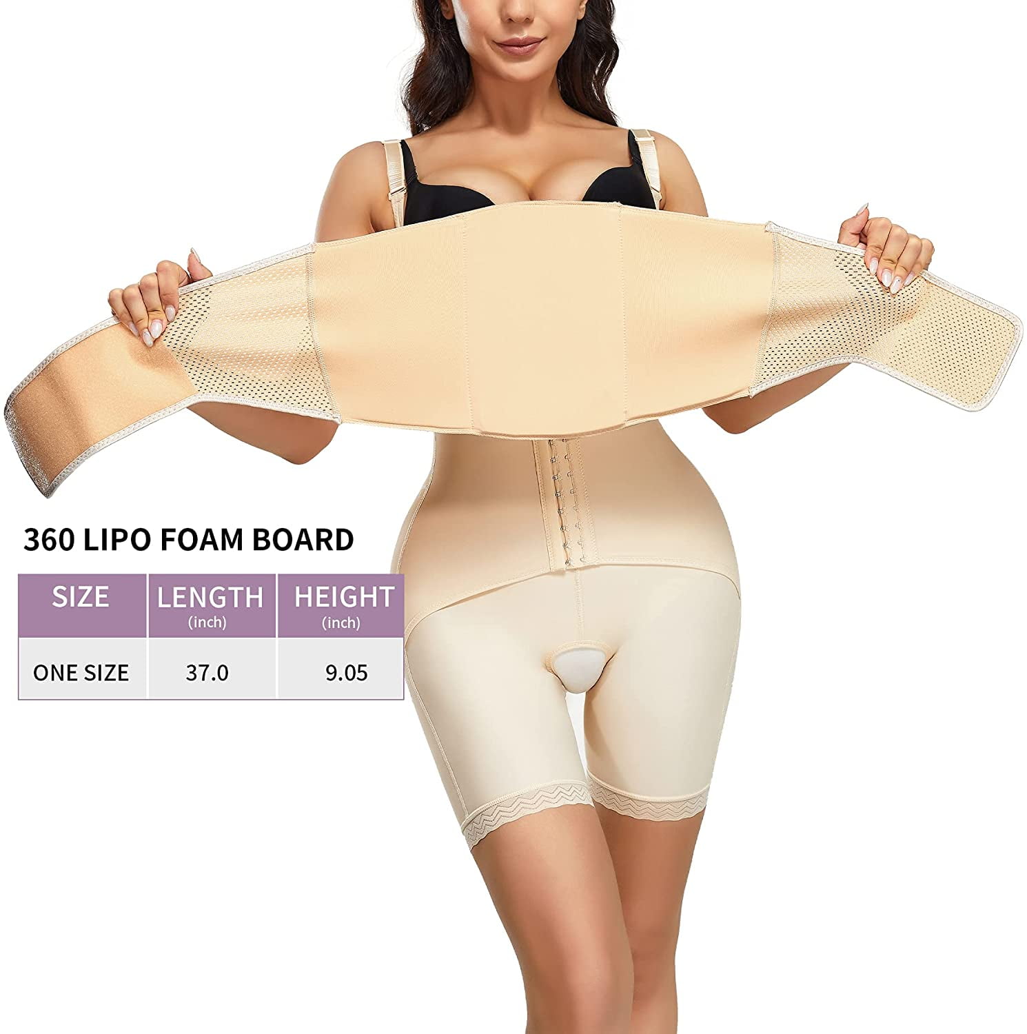 Belo Body Care Ab Lipo Foams and Boards. 5 Pack Professional Lipo Foam Pads  for 360 Wrap Around. Thick 8x11 Tabla Abdominal Post Surgery Liposuction  Compression Garments. Back Board after Lipo Sheets.