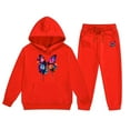 thumbnail image 4 of Girl's 2 Piece Pullover Sweatshirt Set Child Toddler Boys Long Sleeve Solid Warm Hoodie Pullover Tops Pants Kids Outfits Sweat Suit Sweatsuits 3-4 Years, 4 of 4