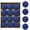 Blue, variant on Ayieyill 12 Pack Christmas Ball Ornaments, Flocked Christmas Tree Ornaments, Christmas Hanging Ornaments for Christmas Decorations Indoor, Blue