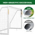 thumbnail image 5 of SLSY PVC Soccer Goal, 6X4/8x6/10x6.5/12x6 Soccer Goals for Backyard, Full Size Soccer Goal for Teens & Adults Training, 5 of 8