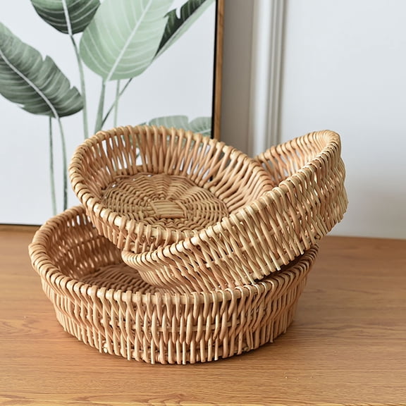 Joernso Bread Basket Eye-catching Great Decor Handwoven Rattan Bread Proofing Basket for Home