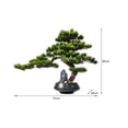 thumbnail image 2 of Árbol de bonsái artificial con maceta realista de madera y cerámica, plantas falsas for la oficina del dormitorio en casa, 2 of 6