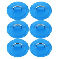 HONITANO 6Set D Ring Patch Inflatable Paddleboard Attachments Blue Four Layer PVC Patch Metal Kayak Rings