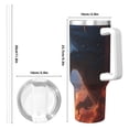 thumbnail image 4 of Rateoe Red And Blue Fire Cloud Dragon Printed 40OZ Ice Bully With Handle - Stainless Steel Travel Cup Portable for Hot & Cold Drinks, Travel, Gym, Home, and Outdoor Activities, 4 of 8