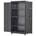 thumbnail image 3 of Muscle Rack Heavy-Duty Welded Steel Garage Storage Cabinet, Matte Black, 3 of 5