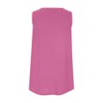 thumbnail image 4 of Admvng Tops for Women Trendy Summer Large Solid V-Neck Loose Casual Button Tank Top S-5XL, 4 of 8
