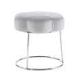 thumbnail image 6 of Linon Seraphina Modern Backless Indoor Vanity Stool, Chrome/Gray Velvet, 6 of 10