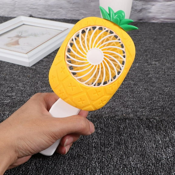 FRCOLOR  Mini Fan Rechargeable Cooling Home Portable Hand Held Yellow