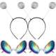 thumbnail image 1 of Set de disfraces Itechpanda Alien Glasses plateados con diadema, 1 of 9