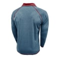 thumbnail image 6 of MIXUE Polo Shirts For Men Summer Solid Color Lapel Button Down Long Sleeve Casual Comfortable Breathable Holiday Wear,Blue,XXL, 6 of 7